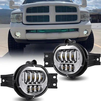 Front Bumper LED Fog Lights For 2002-2008 Dodge Ram 1500/2003-2009 Ram 2500 3500 - Image 1 of 4