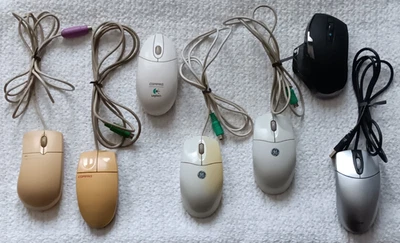 Vintage Computer Mouse Lot Microsoft Gateway 2000 Compaq GE Ativa Platinum - Image 1 of 4