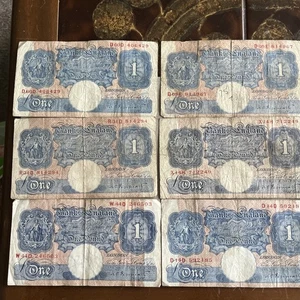 peppiatt one pound banknote Blue & Pink X6 - Picture 1 of 6