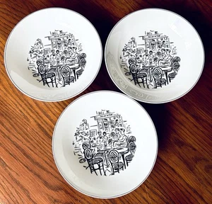 (3) Mikasa Parisian Scenes Ultima 81/4" Pasta Suppe Schüsseln - Bild 1 von 7