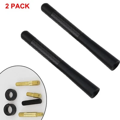 2X 4.72" Universal Corto Stubby Antena Coche AM/FM Radio Mástil Aéreo Tipo Tornillo Foto 1 de 4