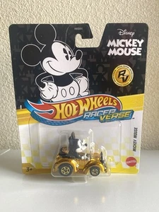 Hot Wheels Racer Verse Special Edition GOLD MICKEY MOUSE Car NEW FSC Rare - Picture 1 of 4