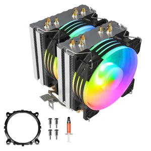 6 Heat Pipe PC Chassis Desktop Cooling Fan Heat Sink Cooling Fan Safety - Zdjęcie 1 z 8