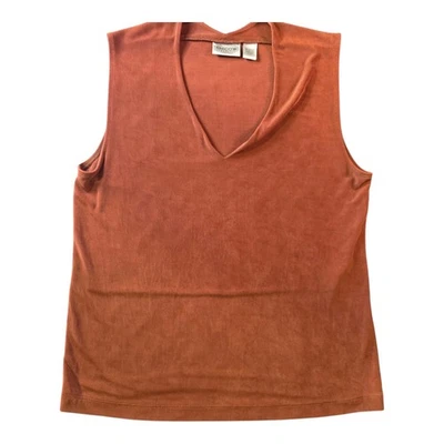 Camiseta sin mangas Chicos Travelers para mujer talla 3 XL marrón elástica brillante Foto 1 de 4