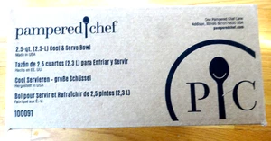 NEW PAMPERED CHEF 2.5Qt (2.35L) COOL & SERVE BOWL # 100091 SEALED COOL 4-6 HRS - Picture 1 of 7