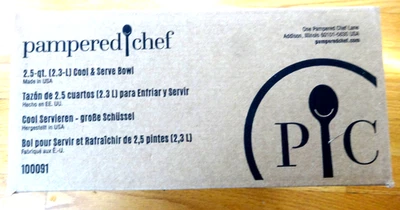 NEW PAMPERED CHEF 2.5Qt (2.35L) COOL & SERVE BOWL # 100091 SEALED COOL 4-6 HRS - Image 1 of 4