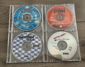 Lot of 4 Sega Saturn Disc Only Games Daytona USA Tomb Raider Soviet Strike