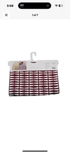 Ikat Table Runner 14"x 90" in Wine & White by Studio 3B Summer BBQ Backyard Sun - Picture 1 of 5