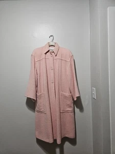 Vintage Gianfranco Ferre Pink Italian Mohair Wool Blend Overcoat Size IT 40 US 6 - Picture 1 of 4