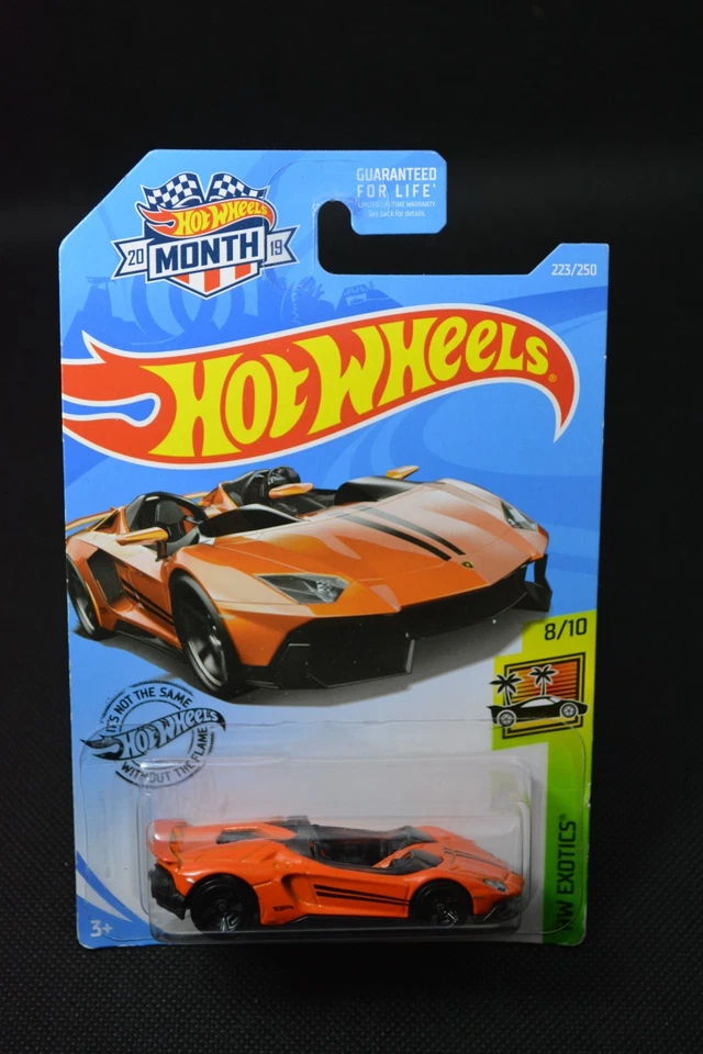Hot Wheels Lamborghini Aventador J Orange 2018 HW Exotics 8/10 HWs Mes Lambo Foto 1 de 1
