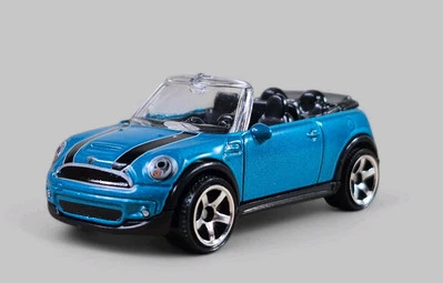 2010 MINI COOPER S CABRIO Diorama Collectible DieCast Model Car 1:64 Blue LOOSE - Image 1 of 4