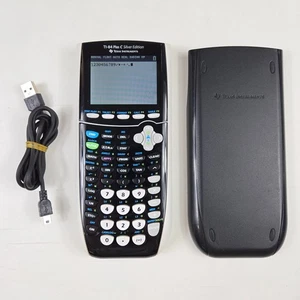 Texas Instruments TI-84 Plus C Silver Edition Graphing Calculator w/Cover Cord - Picture 1 of 7