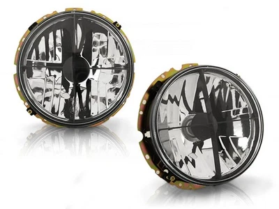 Faro In Vetro Per VW Golf I (1) 17, 155 74-93 Cromato Con Reticolo - Immagine 1 di 2