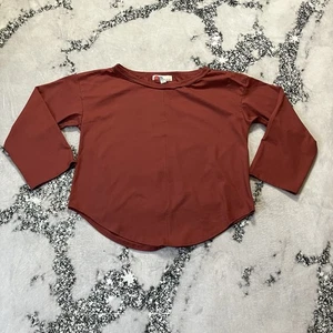 Free People Strandshirt Damen Größe Large Burgunderrot Baumwolle Relaxed Tunika Top - Bild 1 von 7