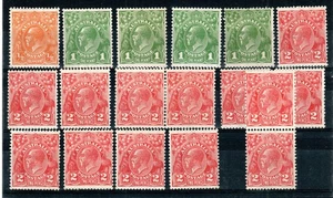 Australia 1931-36 Emisiones laterales entre SG 124-27w MH - Imagen 1 de 1