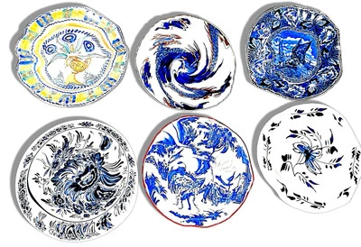 Platos de cena Seletti Classics on Acid Collection x6 NUEVOS 402,00 £ RRP Foto 1 de 4