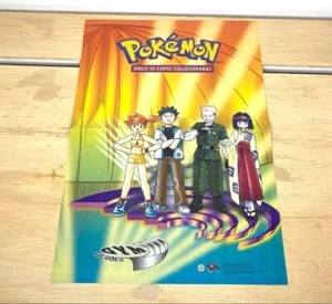 POSTER PROMOZIONALE GYM HEROES Pokemon + MAGIC THE GATHERING Anno 2000 Vintage - Imagen 1 de 8