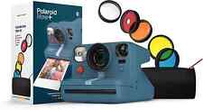 Polaroid Now+ + (Plus Pro Version)  i-Type Instant Camera Blue Grey Bonus Lens