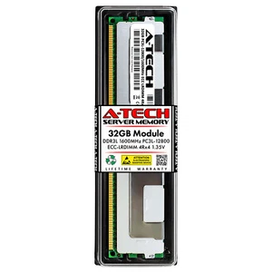 32GB DDR3 PC3-12800 LRDIMM (Hynix HMT84GL7DMR4A-PB Equivalent) Server Memory RAM - Picture 1 of 2
