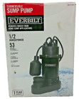 New Everbilt 1/2 HP Submersible Aluminum Sump Pump with Tethered Switch HDSP50W