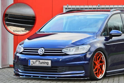 Espada alerón alerón delantero Cuplippe de ABS VW Touran 5T ABE negro brillante - Imagen 1 de 3