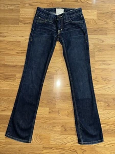 Taverniti So Jeans Manon Damen 26 niedriger Bund Bootcut-Länge 33,5 Zoll dunkel gebraucht, in einwandfreiem Zustand - Bild 1 von 18