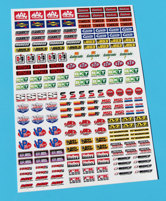 Sponsor Decal Pack - Nascar 10th Scale - Truline Graphics - RC Racing Decals  Grills and Numbers
