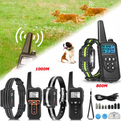 1000M Hund Ausbildung Stromschlag Erziehungshalsband Hunde Vibration Ton e-Shock - Bild 1 von 4