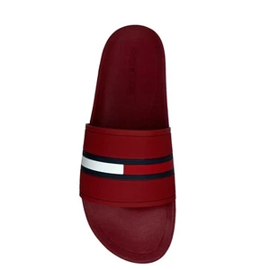 Tommy Hilfiger Mens TMRedder Slide Sandals Size 10 Red Lightweight & Comfortable - Picture 1 of 11