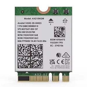 Wi-Fi 6E Tri-Band M.2 Module Ax5400 Wireless Adapter Fit For Intel AX210NGW - Photo 1/14