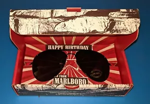 Marlboro Happy Birthday Promo Aviator Sunglasses - New in Box - Picture 1 of 2
