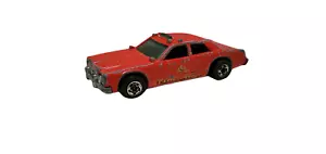 Vintage Dodge Monaco 1977 Hot Wheels Fire Chief 5 Cruiser Red Hong Kong Die-Cast - Picture 1 of 6