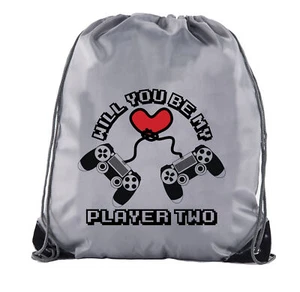 Dos bolsas para jugadores de San Valentín, bolsas de cincha de San Valentín, ¡bonitas bolsas con cordón! - Imagen 1 de 6