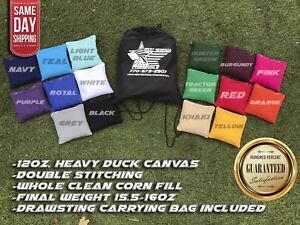 FREE SHIPPING! Set of 8 6"x6" Premium Solid Color Corn Filled Cornhole Toss Bags