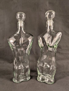 Depose - Adam und Eva - Man Frau Torso - Kefla - Glasflaschen Dekanter - Bild 1 von 13