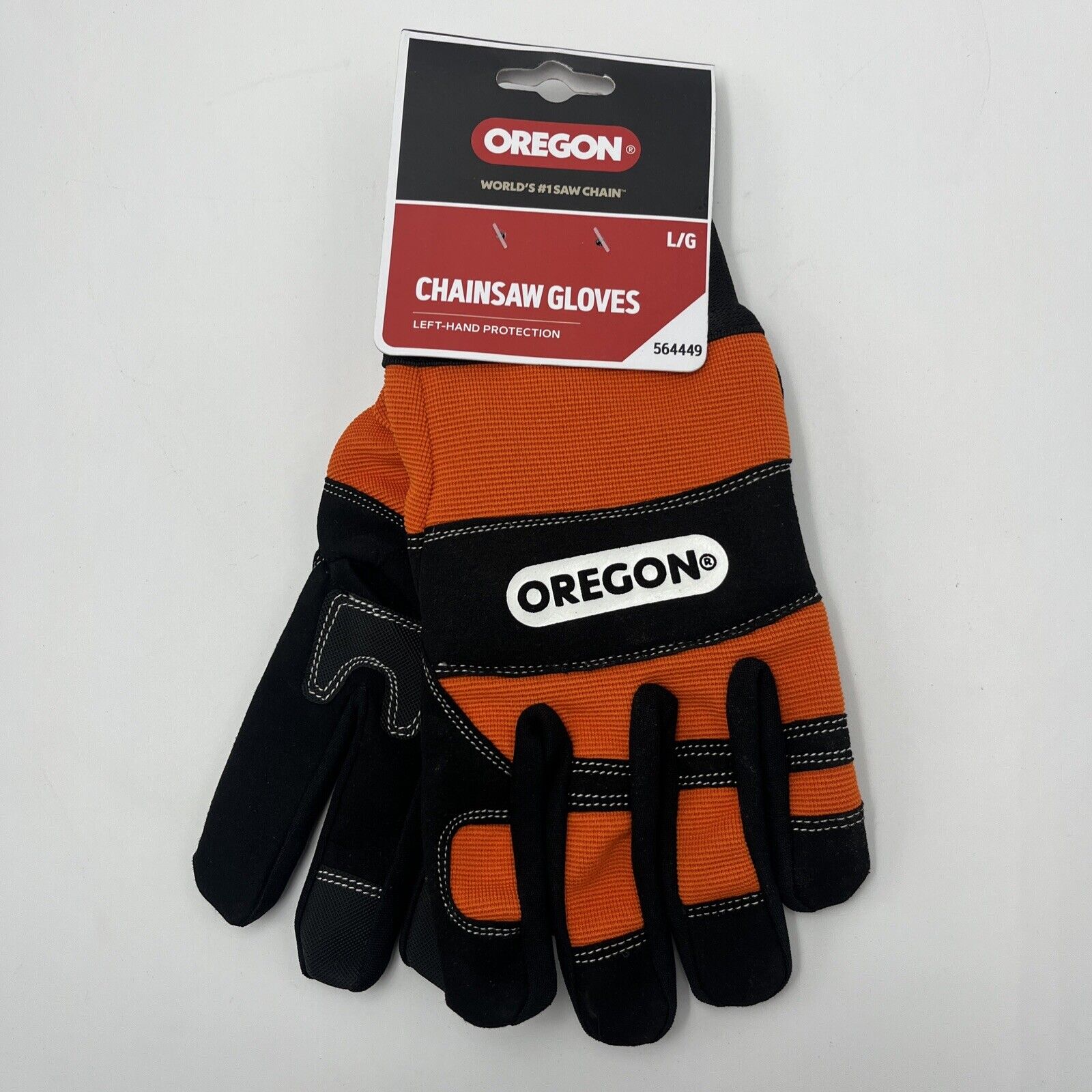 Oregon Chainsaw Gloves Protection 1pair Size Large Left Hand Protection Orange. Available Now for $18.99
