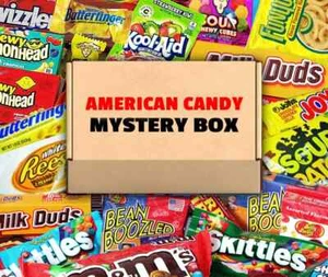 LARGE American / Australian Sweet Lolly & More Gift Box USA Candy MYSTERY Hamper - Picture 1 of 2