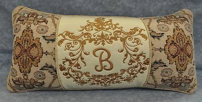 Personalized & Embroidered Pillow made w Ralph Lauren Northern Cape Tapestry - Image 1 of 3