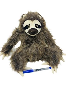 Fiesta Peluche 3 Dedos Perezoso Marrón Peludo Realista Juguete de Peluche 9" Sentado - Imagen 1 de 12