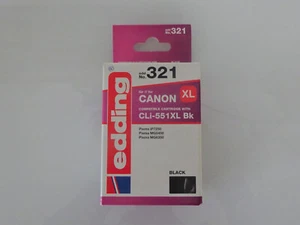 Edding Tintenpatrone EDD-321 für Canon CLi-551XL Bk -Black Schwarz ++ OVP - Bild 1 von 1