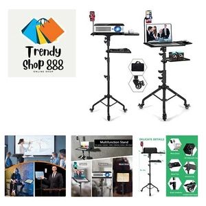 Support de Projecteur avec Roues Hauteur Réglable Support Ordinateur Portable Tapis Roulant Ordinateur Portable S... - Photo 1/10