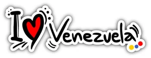 I Love Venezuela Reise Spruch Auto Autoaufkleber Aufkleber 8" x 3" - Bild 1 von 1