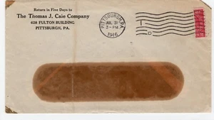 US Scott two cent Bisect on cover Pittsburgh Pa. 1916 - Picture 1 of 2