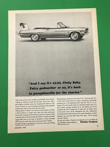 1963 PONTIAC TEMPEST ORIGINAL VINTAGE PRINT AD ADVERTISEMENT - Imagen 1 de 1