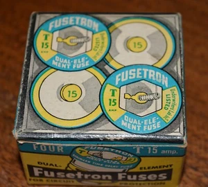 Fusible de doble elemento FUSETRON T 15A (4) NUEVO DE STOCK - Imagen 1 de 7