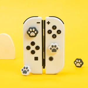 GeekShare Thumb Grips for Nintendo Switch / OLED /Switch Lite 4PCS Gray Cat Paw - Picture 1 of 8