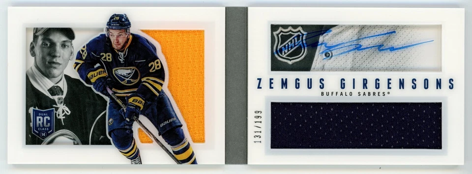 2013-14 Playbook Zemgus Girgensons RC Auto 131/199 #159 - Image 1 of 3