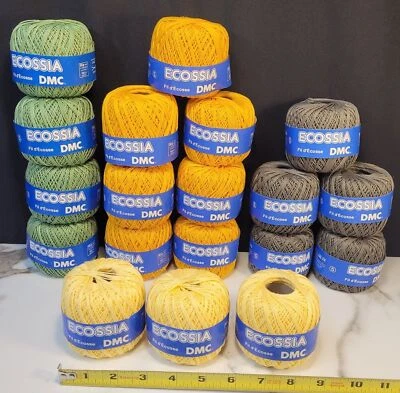 Huge Lot of (19) NEW Ecossia DMC Thread Embroidery 100% Cotton Made in France - Image 1 of 4