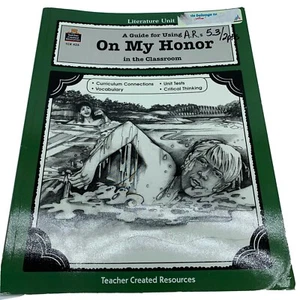 ON MY HONOR by Marion Dane Bauer Literature Unit Teacher Homeschool Lessons - Imagen 1 de 8