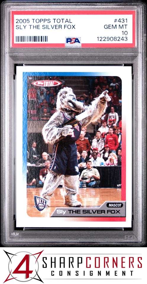 2005 TOPPS TOTAL #431 SLY THE SILVER FOX POP 1 PSA 10 - Image 1 of 3